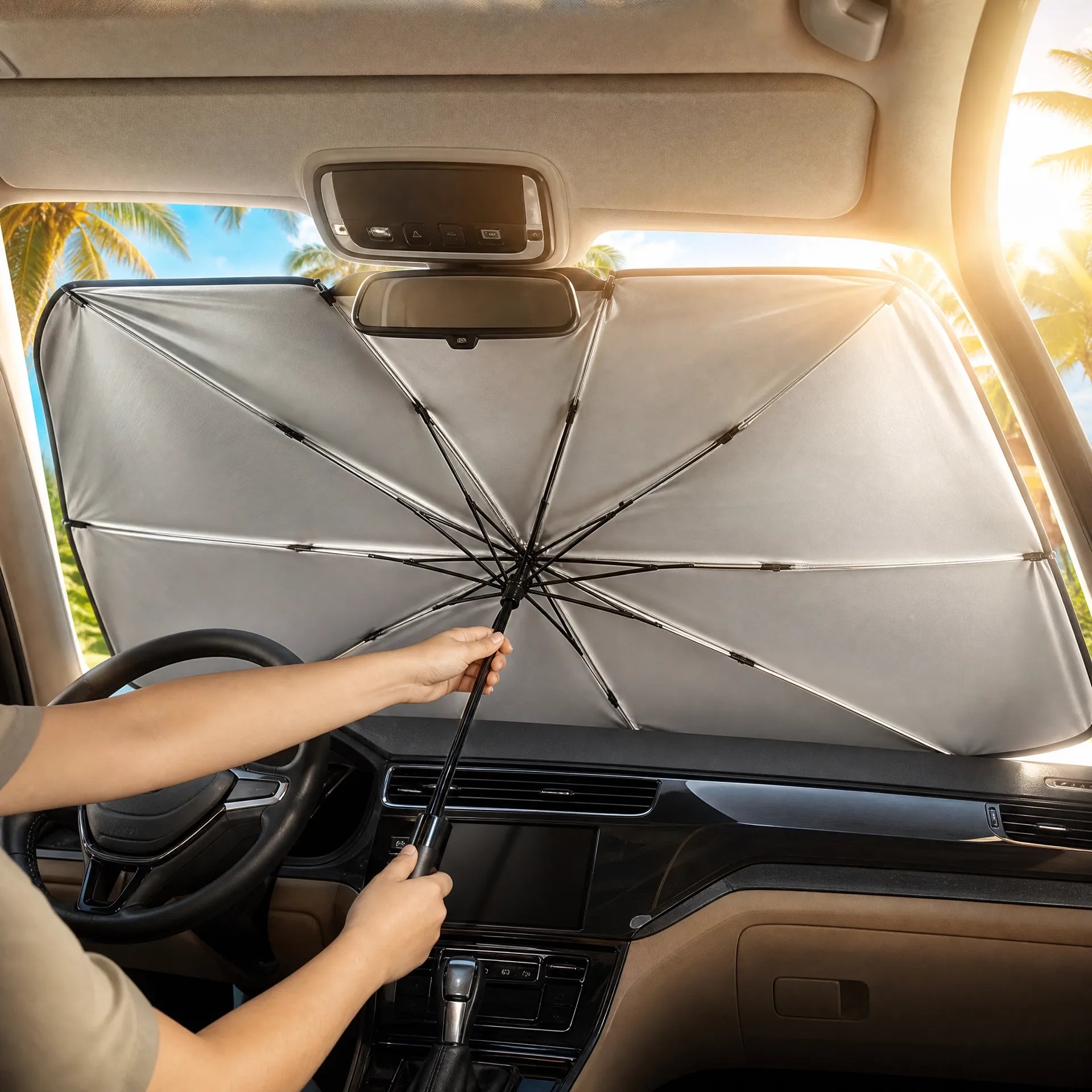 SolarBrella Oto Ön Cam Güneşlik  Tüm Araçlara  Uyumlu 140 * 75cm